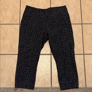 Black Leopard Print Pants